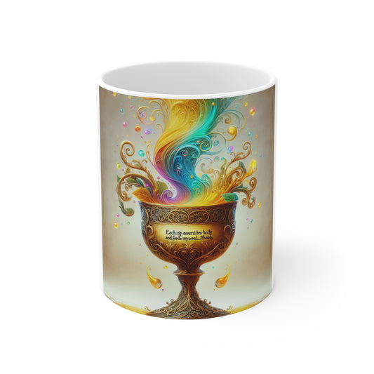 Inspirational Colorful Fantasy Mug - 11oz Coffee Cup with Quote