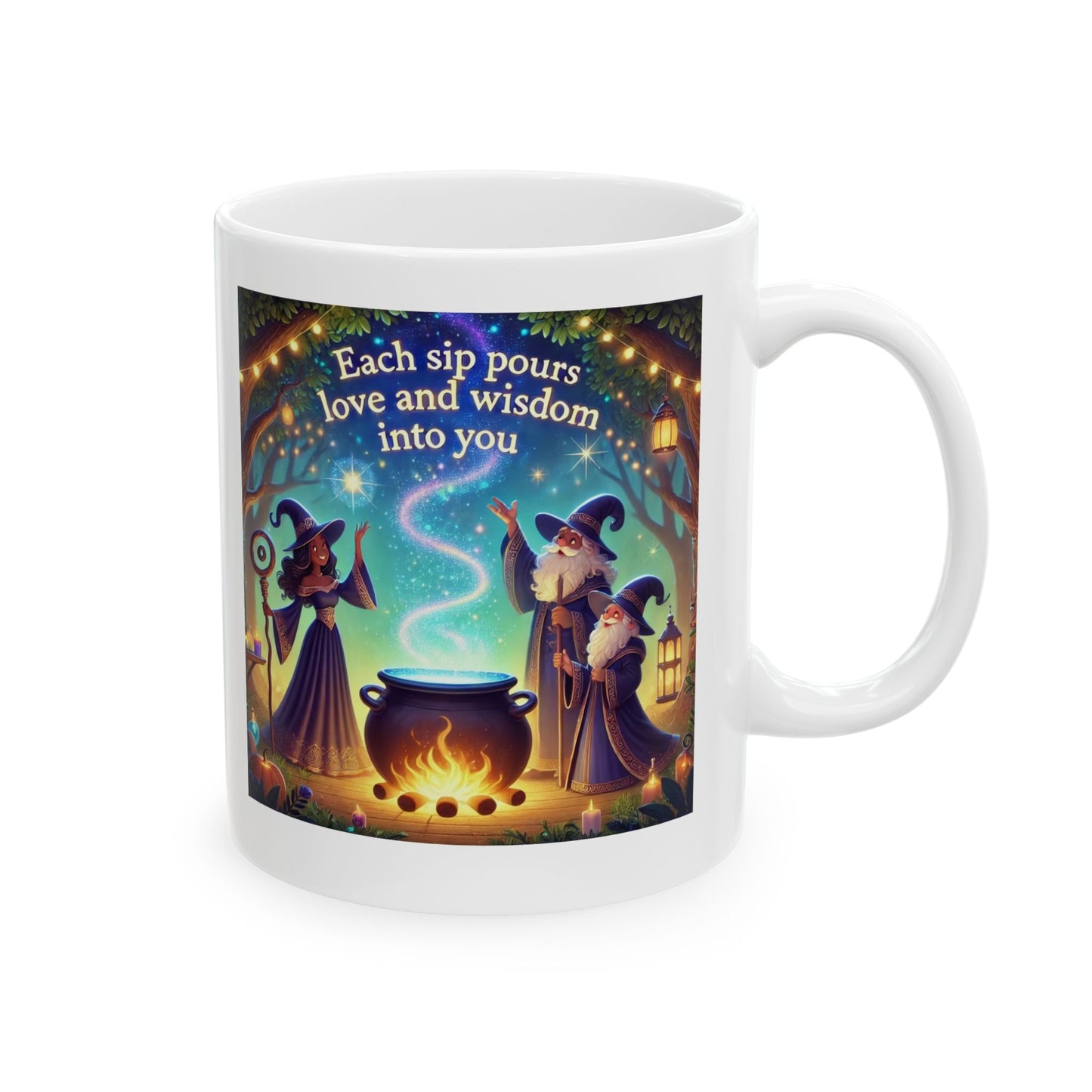 Enchanting Ceramic Mug - 11oz & 15oz for Love and Wisdom !