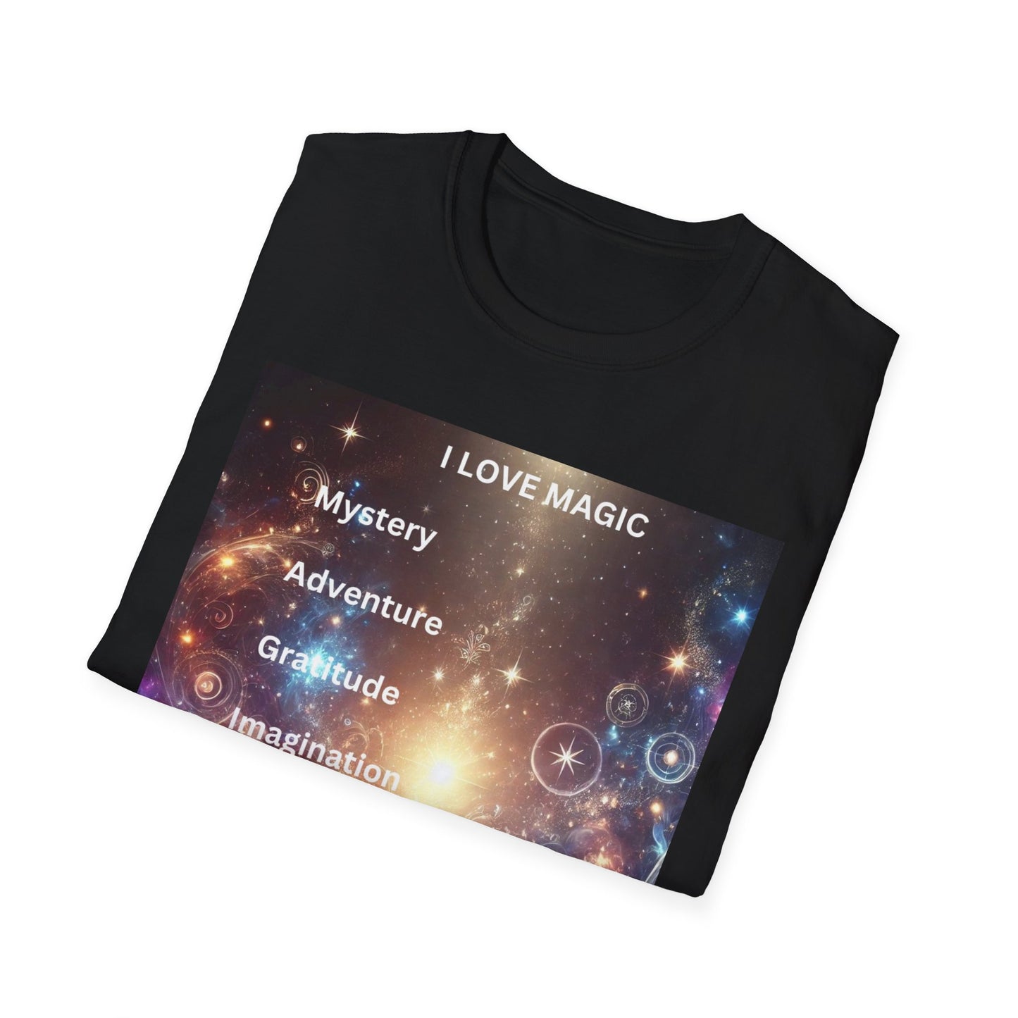 I Love Magic Adventure Unisex Softstyle T-Shirt | Cosmic Vibe Tee for Creativity & Imagination