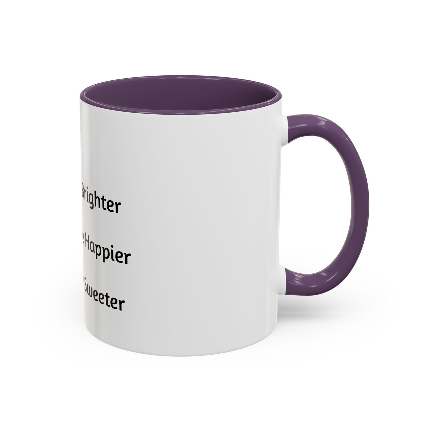 Inspirational Accent Coffee Mug - Black Handle & Interior - Perfect for Daily Motivation