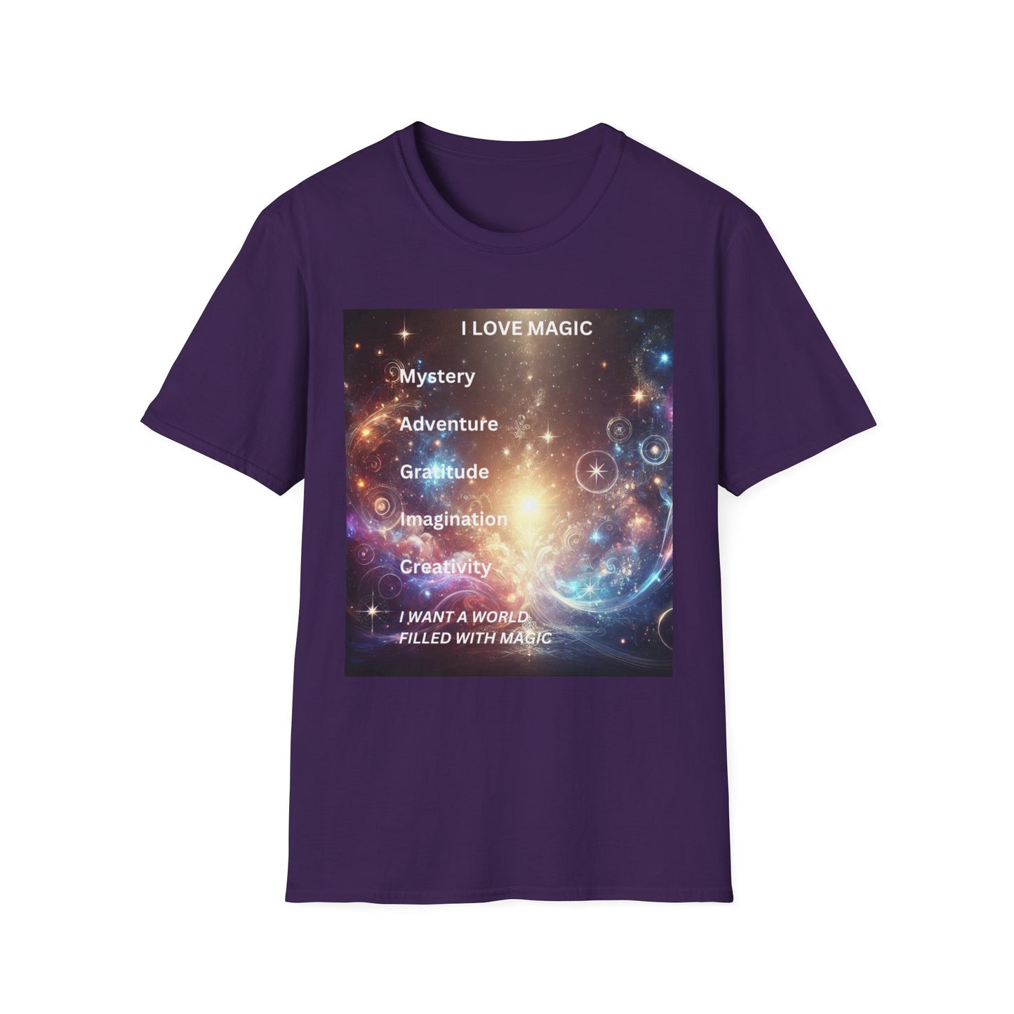 I Love Magic Adventure Unisex Softstyle T-Shirt | Cosmic Vibe Tee for Creativity & Imagination