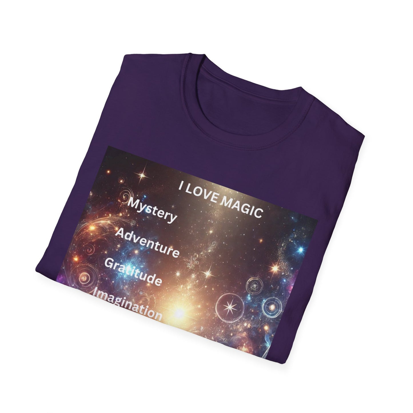 I Love Magic Adventure Unisex Softstyle T-Shirt | Cosmic Vibe Tee for Creativity & Imagination