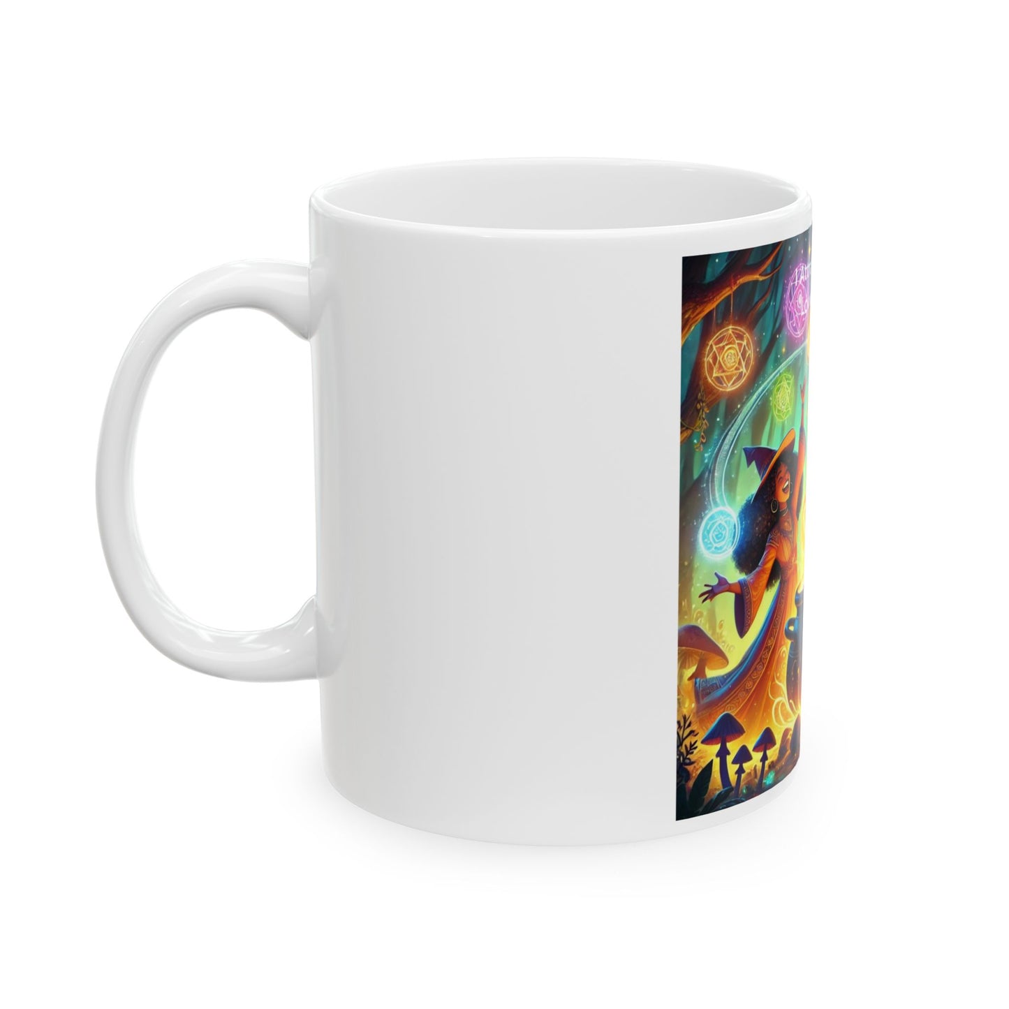 Magical Love and Joy Ceramic Mug - Inspiring Wizard Design (11oz, 15oz)