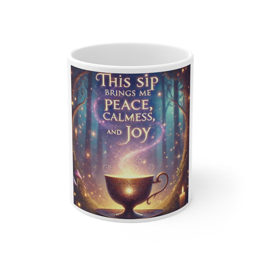 Magical Peace Mug - 11oz | This Sip Brings Me Calmness and Joy | Perfect for Cozy Moments