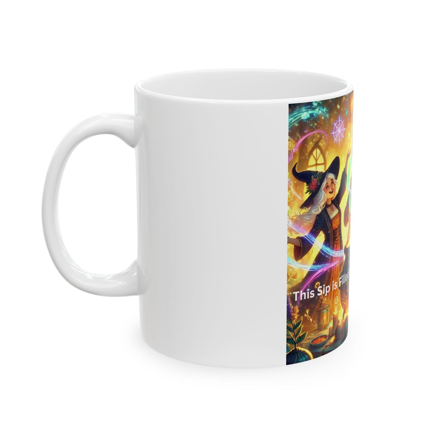 Magical Ceramic Mug - "This Sip is Filled with Health and Love" - Perfect for Cozy Moments