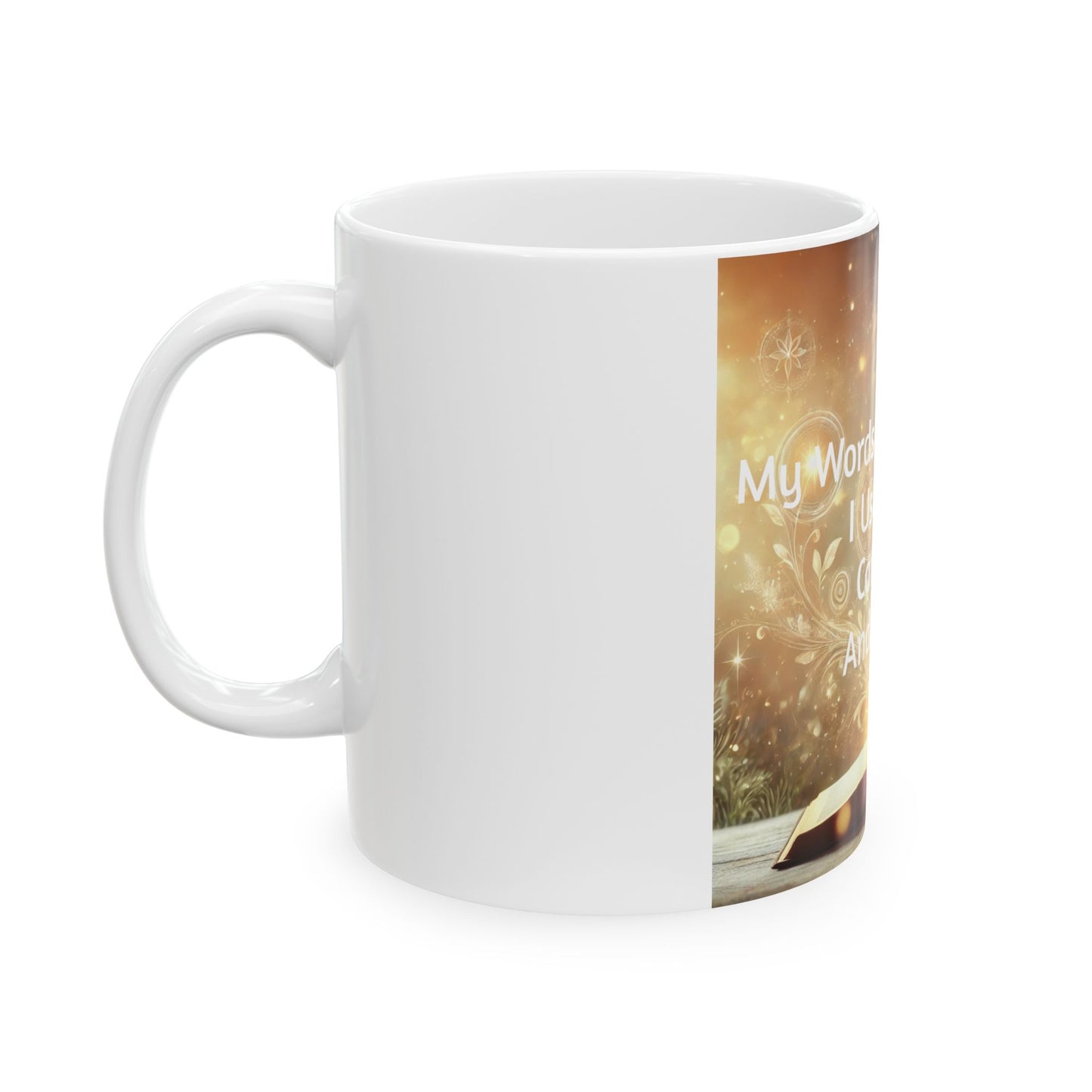 Inspirational Ceramic Mug - "My Words Are Powerful" - Perfect for Coffee Lovers and Gift Giving