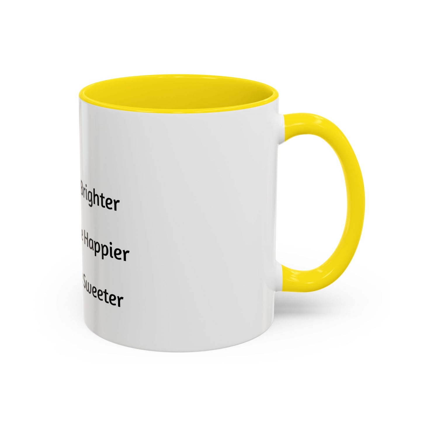 Inspirational Accent Coffee Mug - Black Handle & Interior - Perfect for Daily Motivation